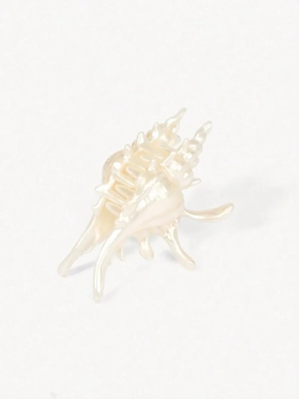 Cream Pearlescent Seashell Hair Claw Clip